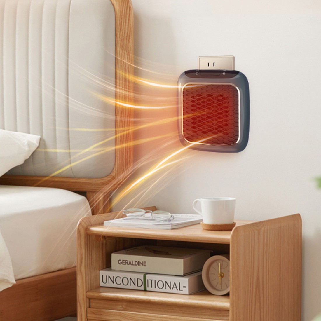 800W Electric Space Heater Low Energy Ceramic Fast Heating Fan Heater Portable photo 1
