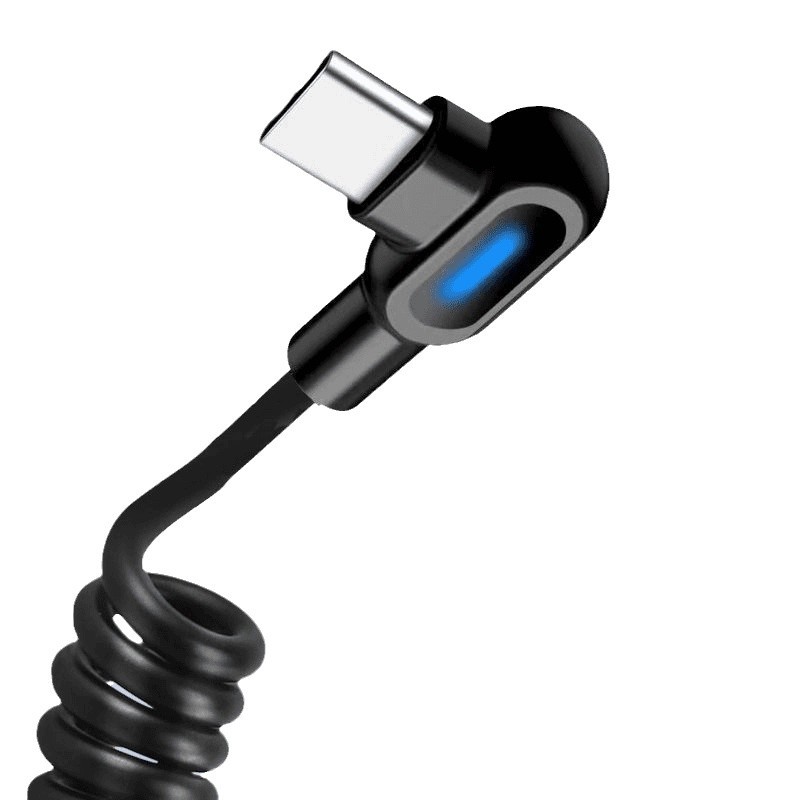 The Elbow Spring Super Fast Charging Data Cable Is Suitable For Huawei And Apple Car Interconnection Carplay Navigation Charging Cables photo 2