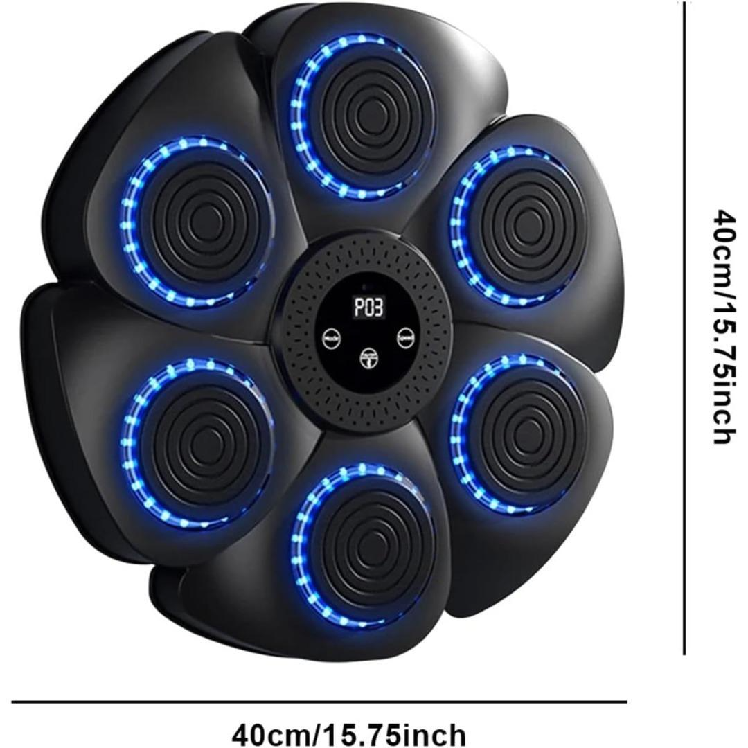 Unisex Smart Bluetooth Music Boxing Machine  Wall Mount Punch Trainer With Shockabsorb Foam RGB Targets  Built-In Speaker Digital Counter Adjustable Speed Easy Installation Magic Tape photo 6