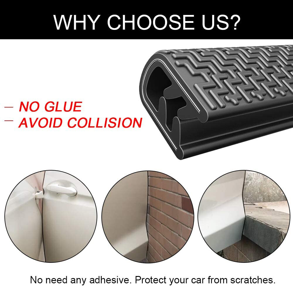 12M Car Door Boot Edge Protector Strip Trim U Shape Guard Seal Rubber Black photo 6