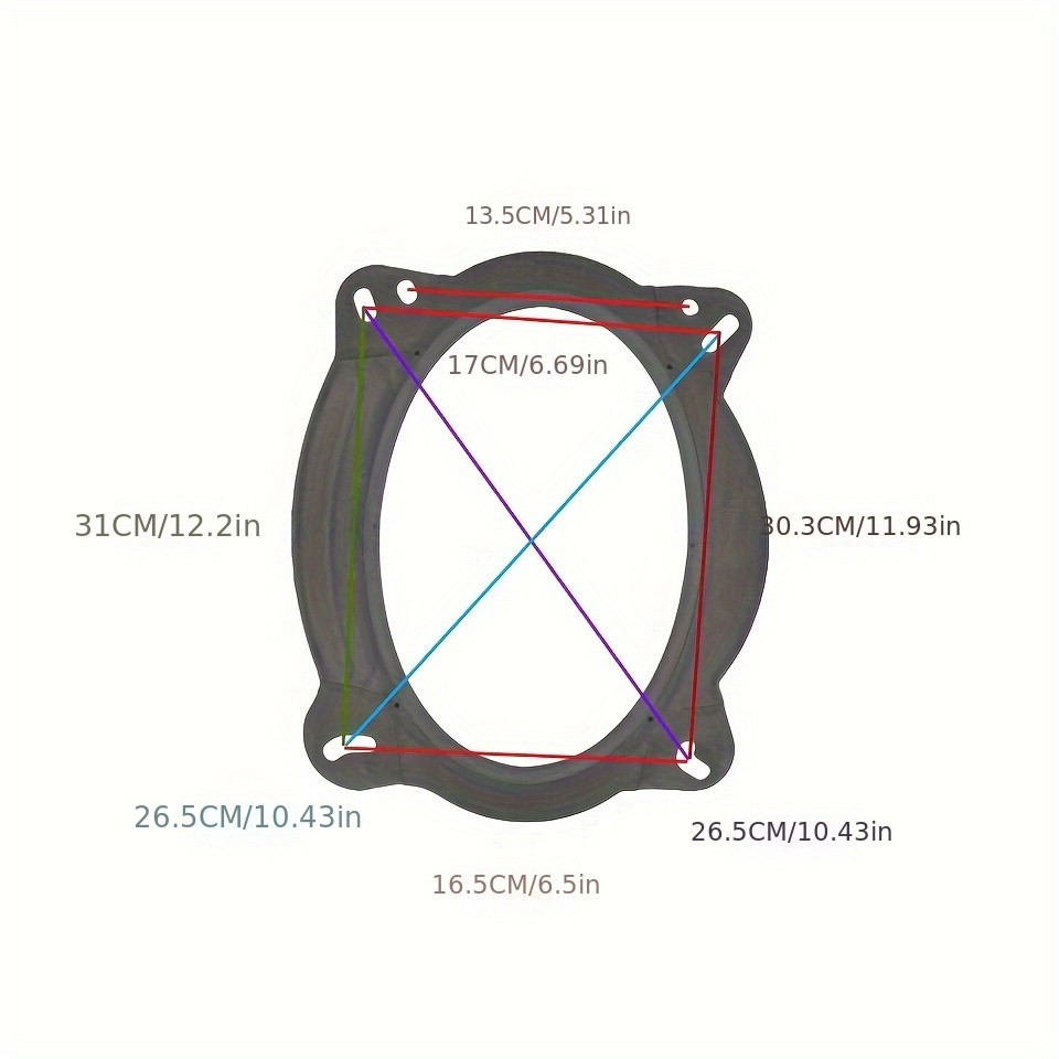 Front Door Speaker Adapter For Toyota 4Runner 2003  2016, Tacoma , And Subaru Forester  For Installing 6  9 Inch Aftermarket Au U U Dio Washer Ring Brackets photo 2