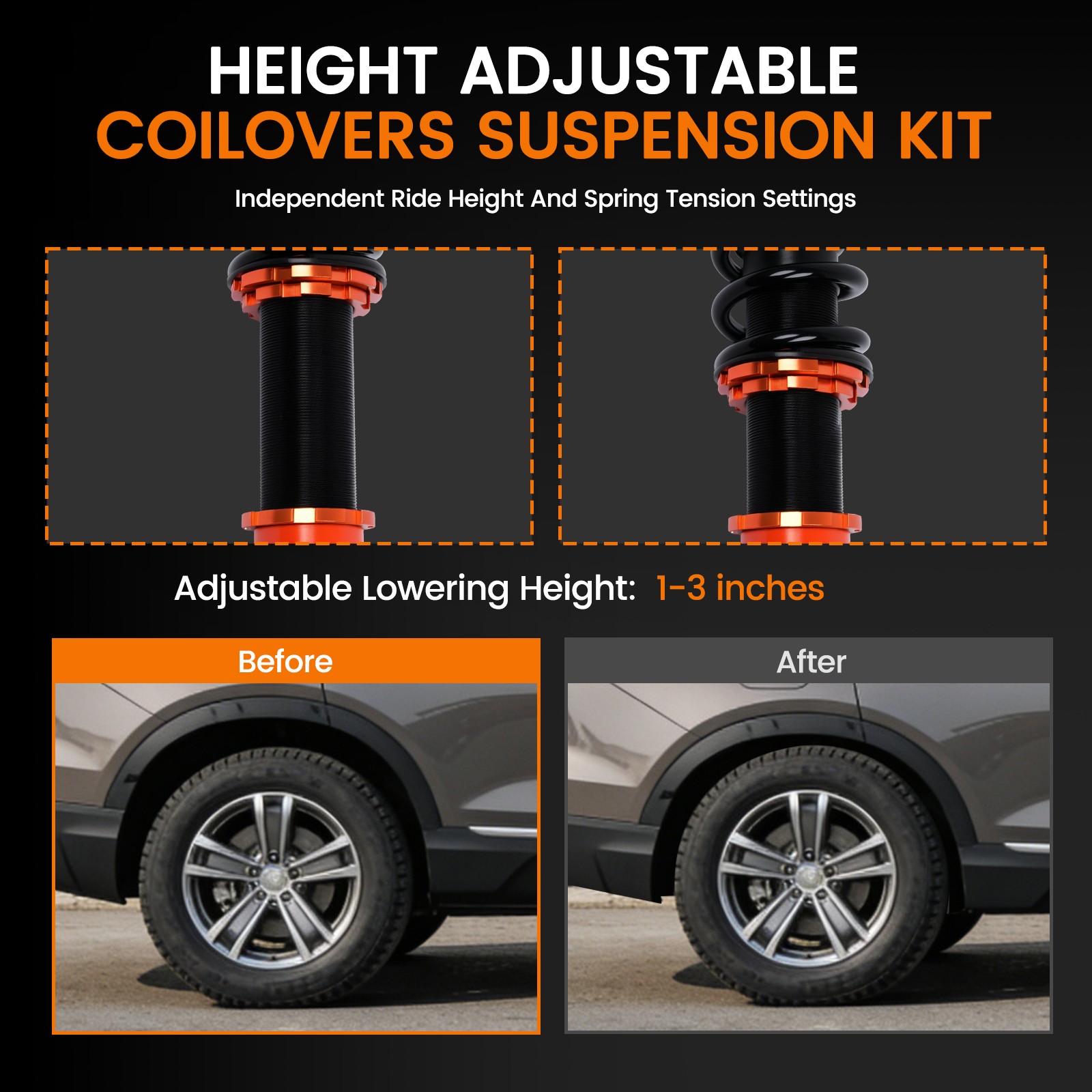 Coilover Suspension Kit For 2008-2012 -Honda Accord VIII LX SE LX-P Sedan CP2 CP3 photo 4