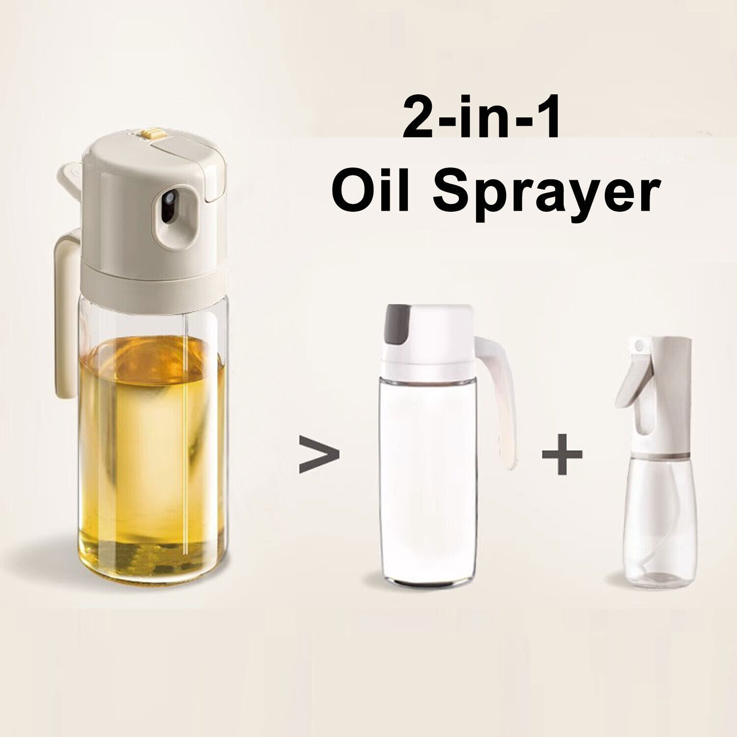2 In 1 Oil Sprayer Dispenser Spray Bottle Cooking Baking BBQ Kitchen Tools 550ML photo 1