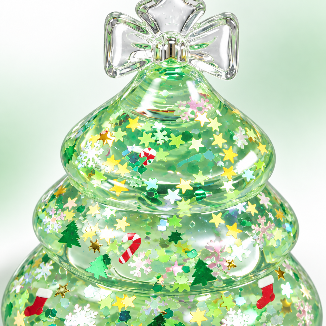 Clear Christmas Tree  Toy, Slow Rising Glitter Squeeze Stress Toy, Sensory Fidget Decompression Toy For Anxiety Relief, Festive Desk Decor Novelty For Adults photo 7