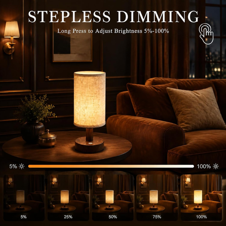 Mini Cordless Bedside Lamp, Touch Rechargeable LED Night Light photo 7