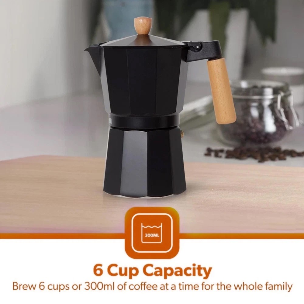 Italian Espresso Stove Top Moka Percolator Pot Coffee Maker 4 Cups photo 4