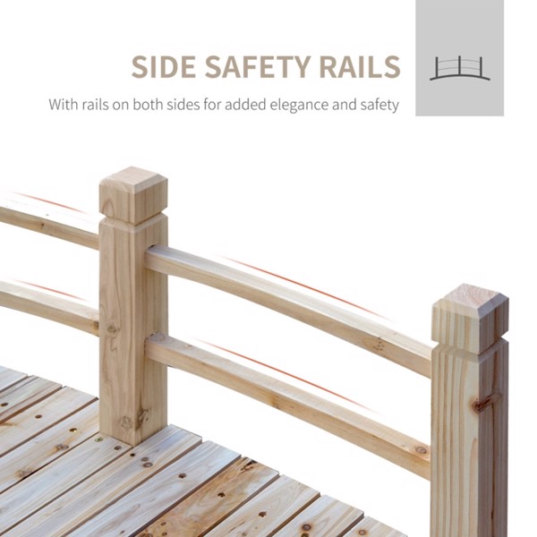 5 Ft Wooden Garden Bridge Footbridge photo 5