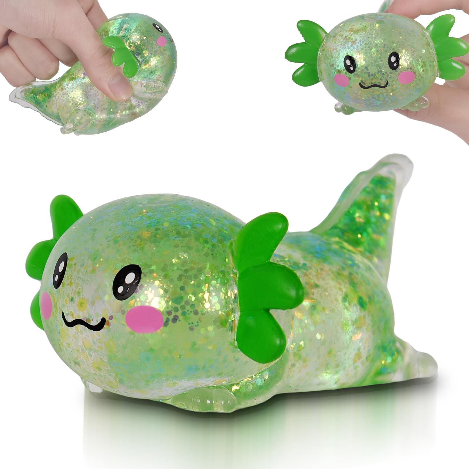 Axolotl Squishy Toy, Cute Slow Rising Fidget Toy For Stress Relief, Soft Squeeze Sensory Toy For Kids And Adults, Handheld Stress Ball For Anxiety And Focus photo 1