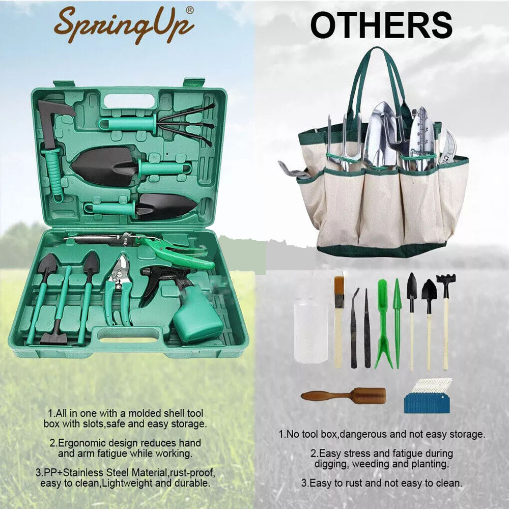 Shovel Harrow Potted Flower Gardening Tools Gift Kit Glove Garden Tool 10Pcs&Set photo 5