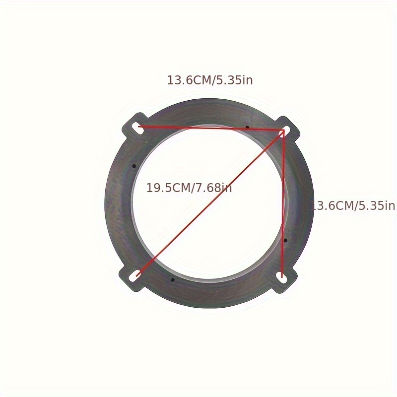 2PCS 6.5 Inch Car Door Speaker Adapter Spacer Ring Fit For Hyundai Elantra I30 Tucson Sonata XG300, Fit For Kia Amanti Forte Soul Optima Sedona, ABS Front Rear Speaker Adapter Brackets photo 4