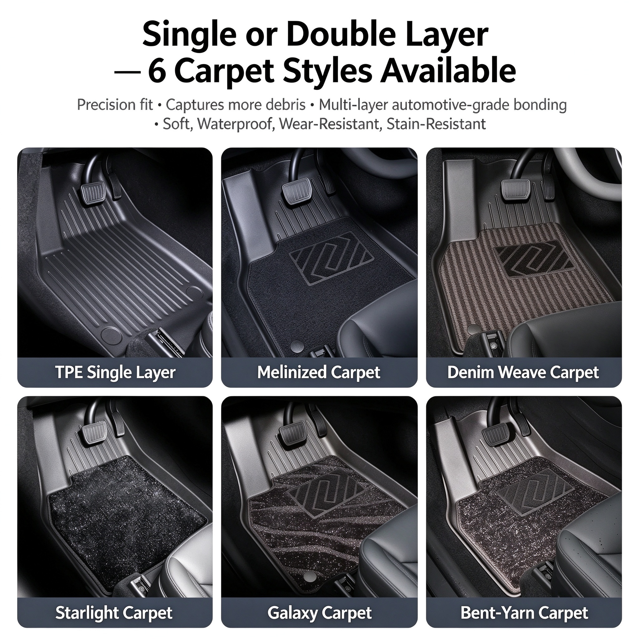 Custom Injection Molded TPE Full Set Floor Mats & Trunk Liners For Tesla Model Y, Eco-friendly & Comfortable, Wholesale Available photo 5