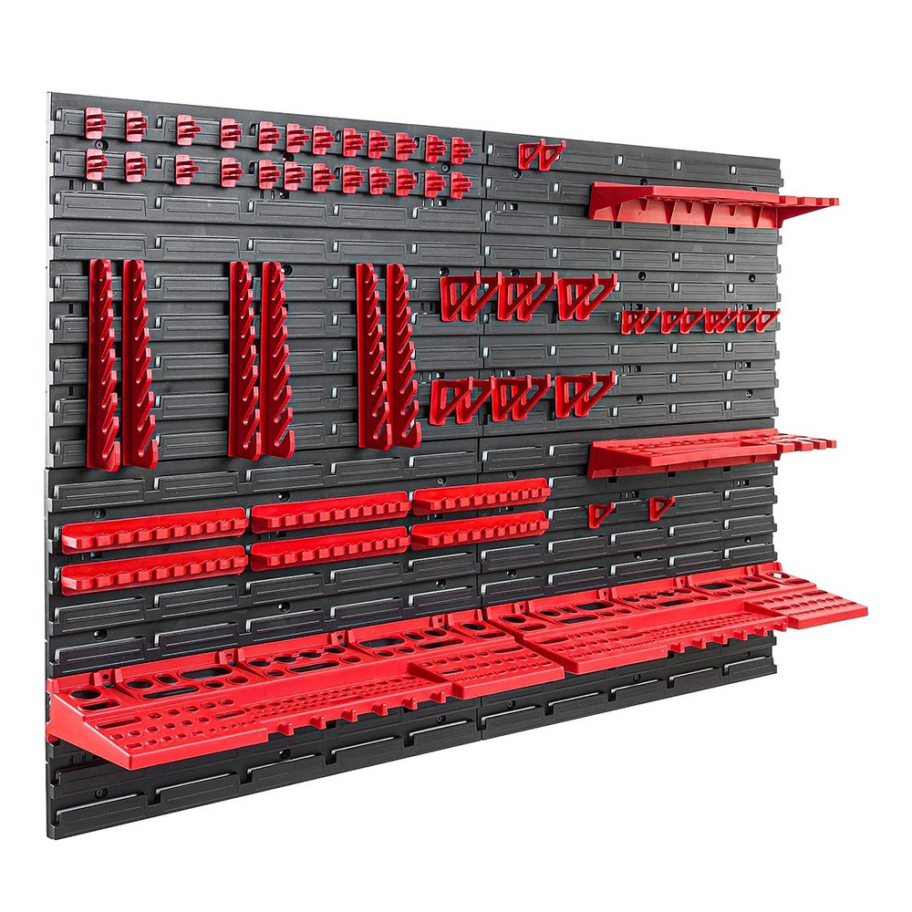 WALL MOUNTED TOOL PEG BOARD SET GARAGE STORAGE BINS WORKSHOP RACK SHED ORGANISER photo 3