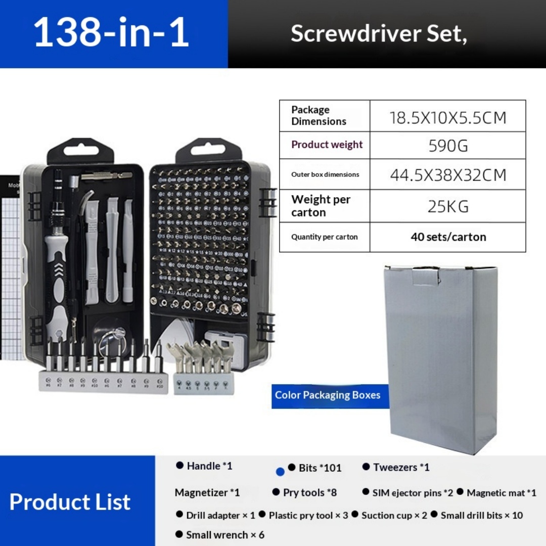 Amazon Exclusive 115 In One Screwdriver Set With Multiple Functions And High Hardness For Disassembling Mobile Phone Repair Tools, Batch Head photo 4