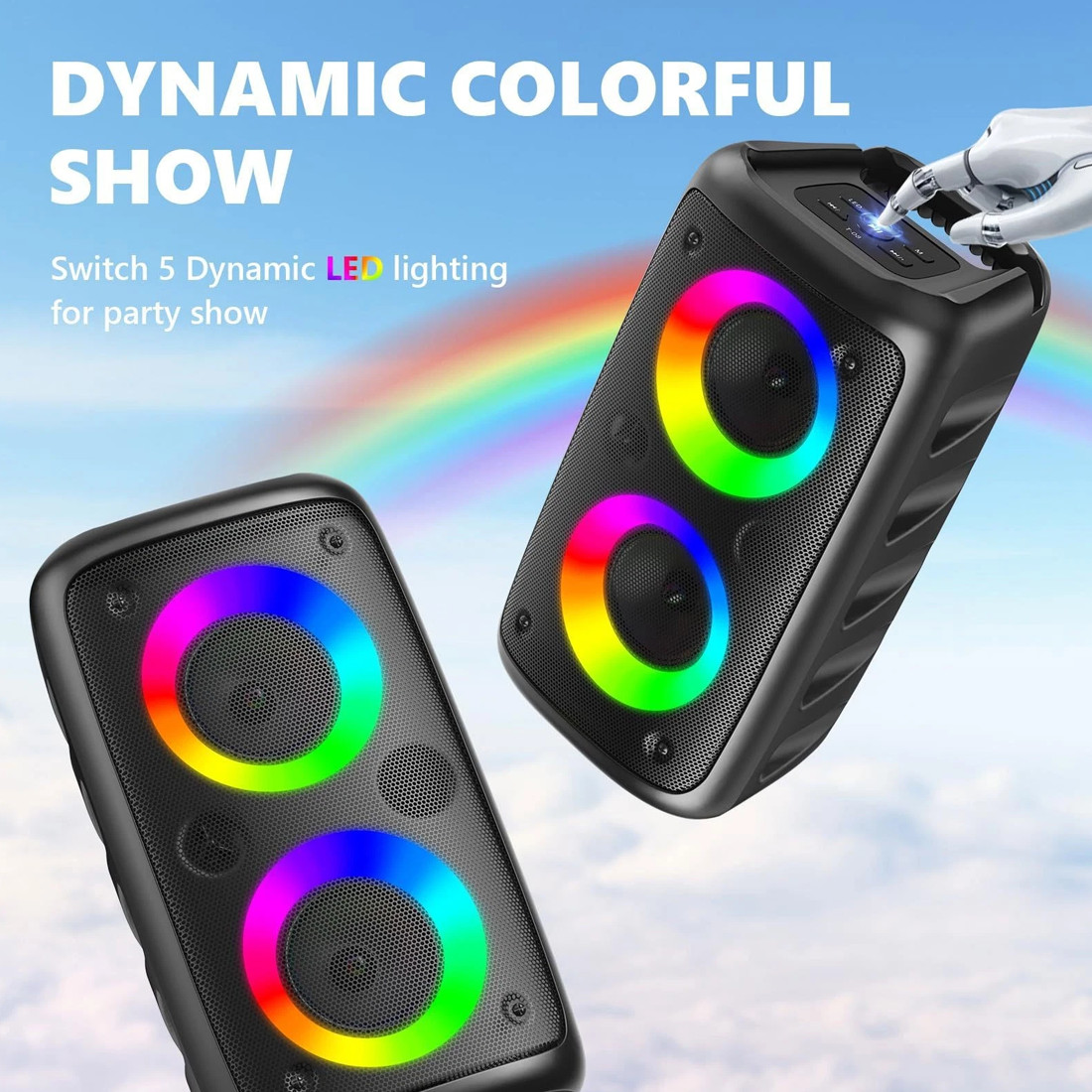 Portable Bluetooth Speaker Sub Woofer Heavy Bass Sound System Party Mic photo 2