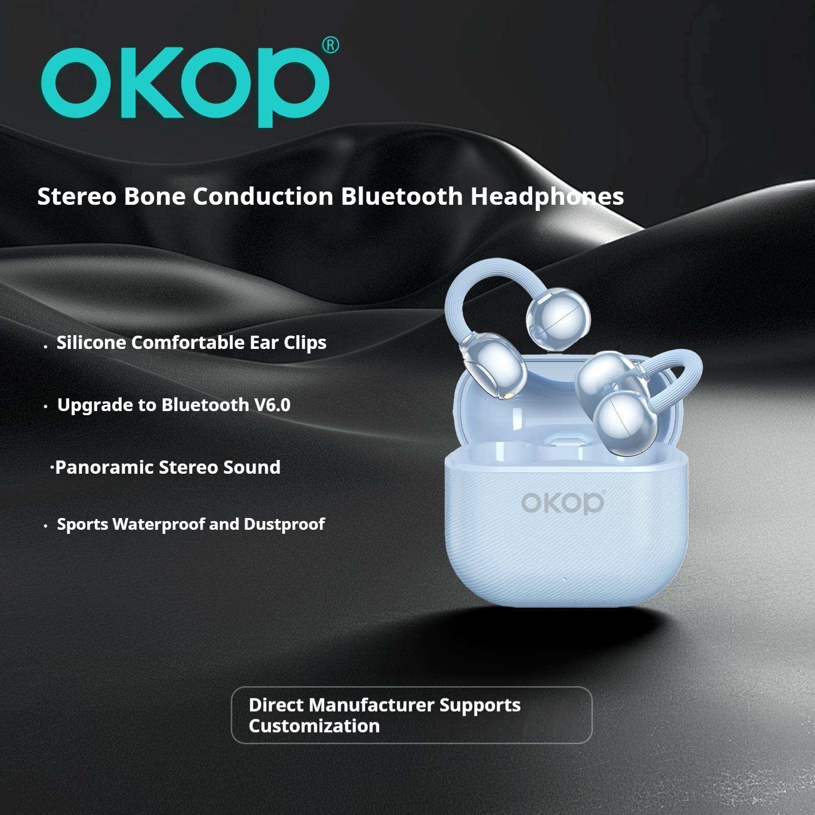 KP-224 Best-selling Wireless Bluetooth Ear-clip Headphones Low Latency High Sound Quality Suitable For Music Gaming Factory Stock Available photo 2