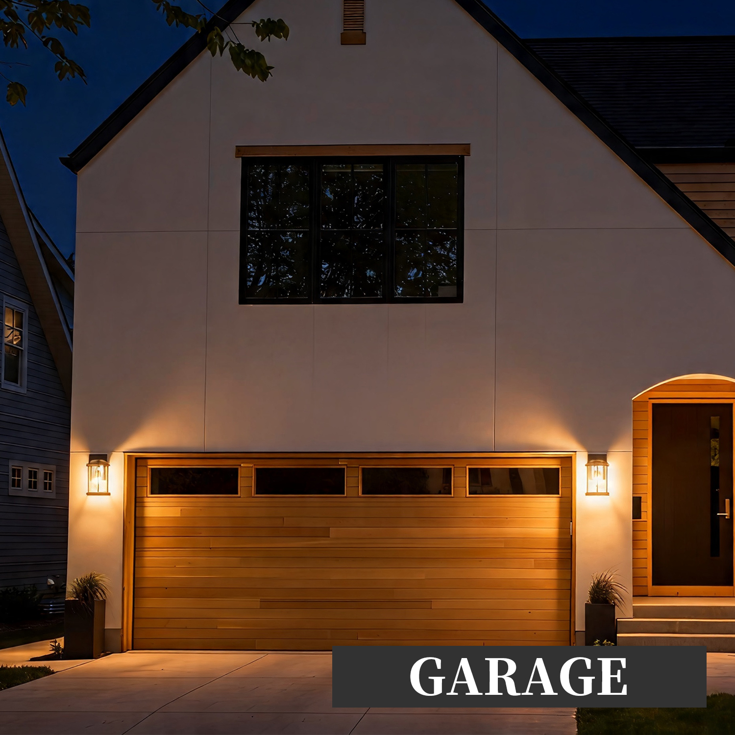 Outdoor Wall Sconces 2 Pack, Exterior Light Lantern Fixtures, Porch Light Lamps Outdoor Wall Mounted in Black Finish with Seeded Glass for House, Garage, Patio, Yard, Garden photo 5
