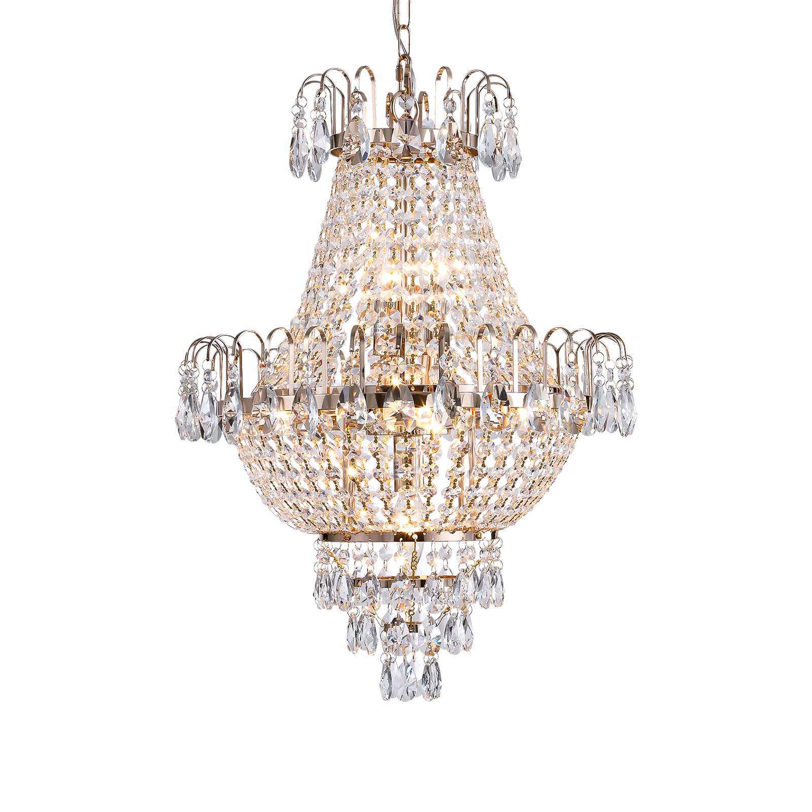 (Same as W1340102270/L5003) Gold Crystal Chandeliers,Large Contemporary Luxury Ceiling Lighting for Living Room Dining Room Bedroom Hallway photo 8
