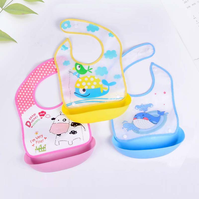Detachable No-wash Waterproof Silicone-like Bib For Kids photo 1