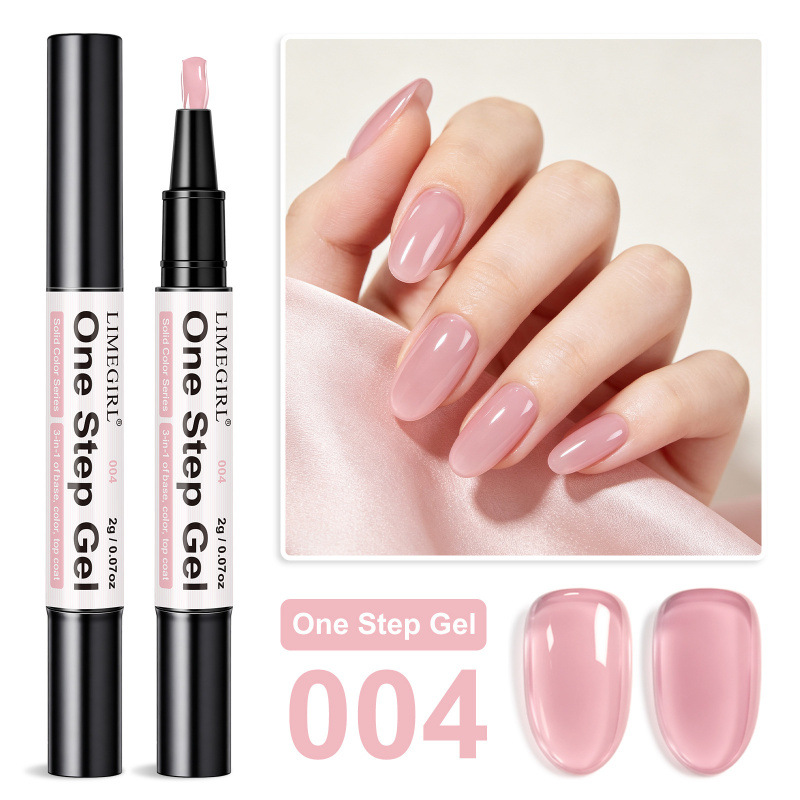 Solid Color One Step Gel Color Functional Base Free Top Coat Nail Polish Gel photo 3