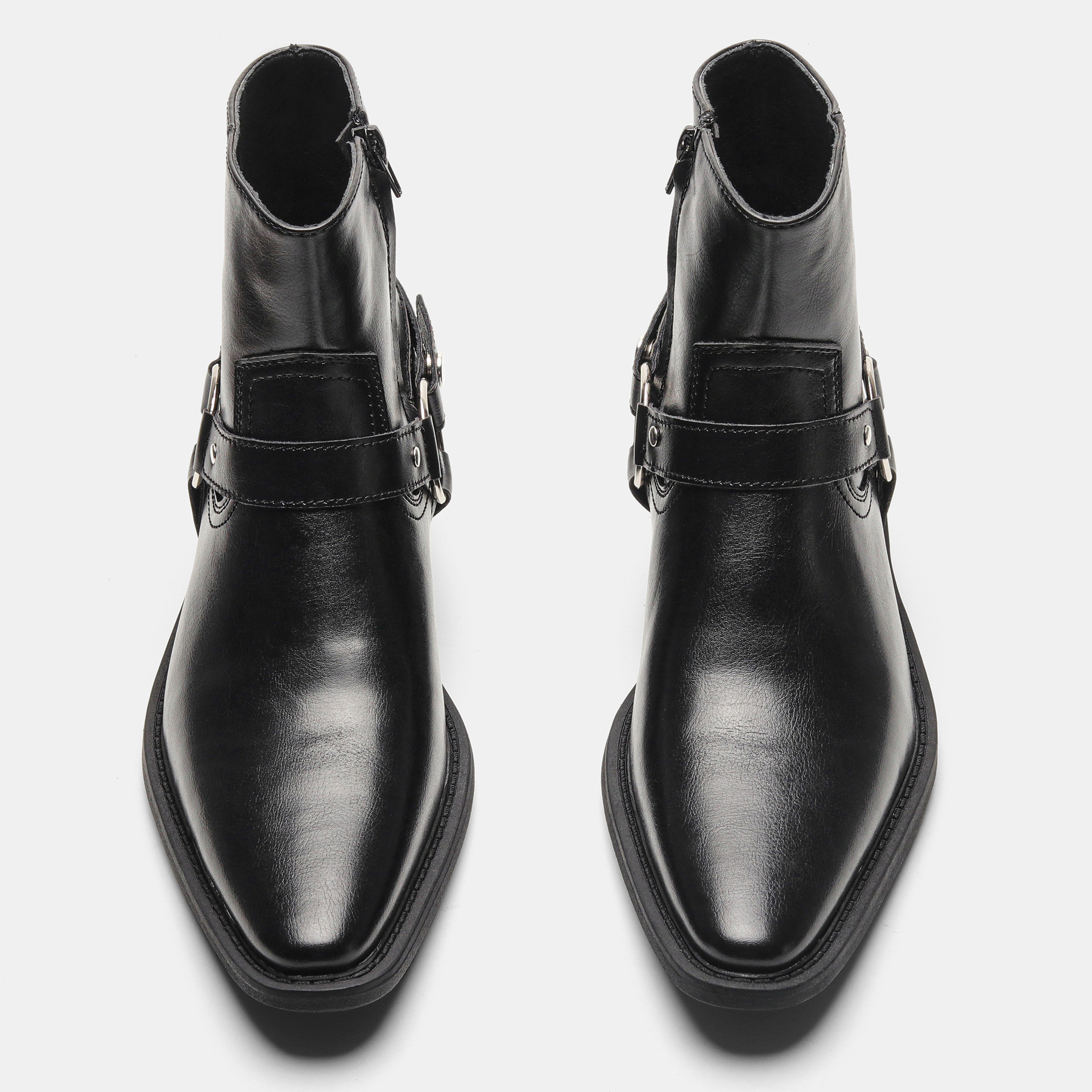 Men's Buckle-up, Height-increasing High-heeled Boots photo 3