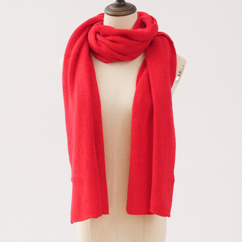 Wholesale Korean-style Solid-color Scarves Thickened For Autumn And Winter photo 4
