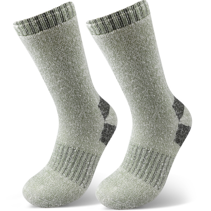 Mens Winter Fleece-Lined Thermal Mid-Crew Socks For Outdoor Sports And Hiking photo 8