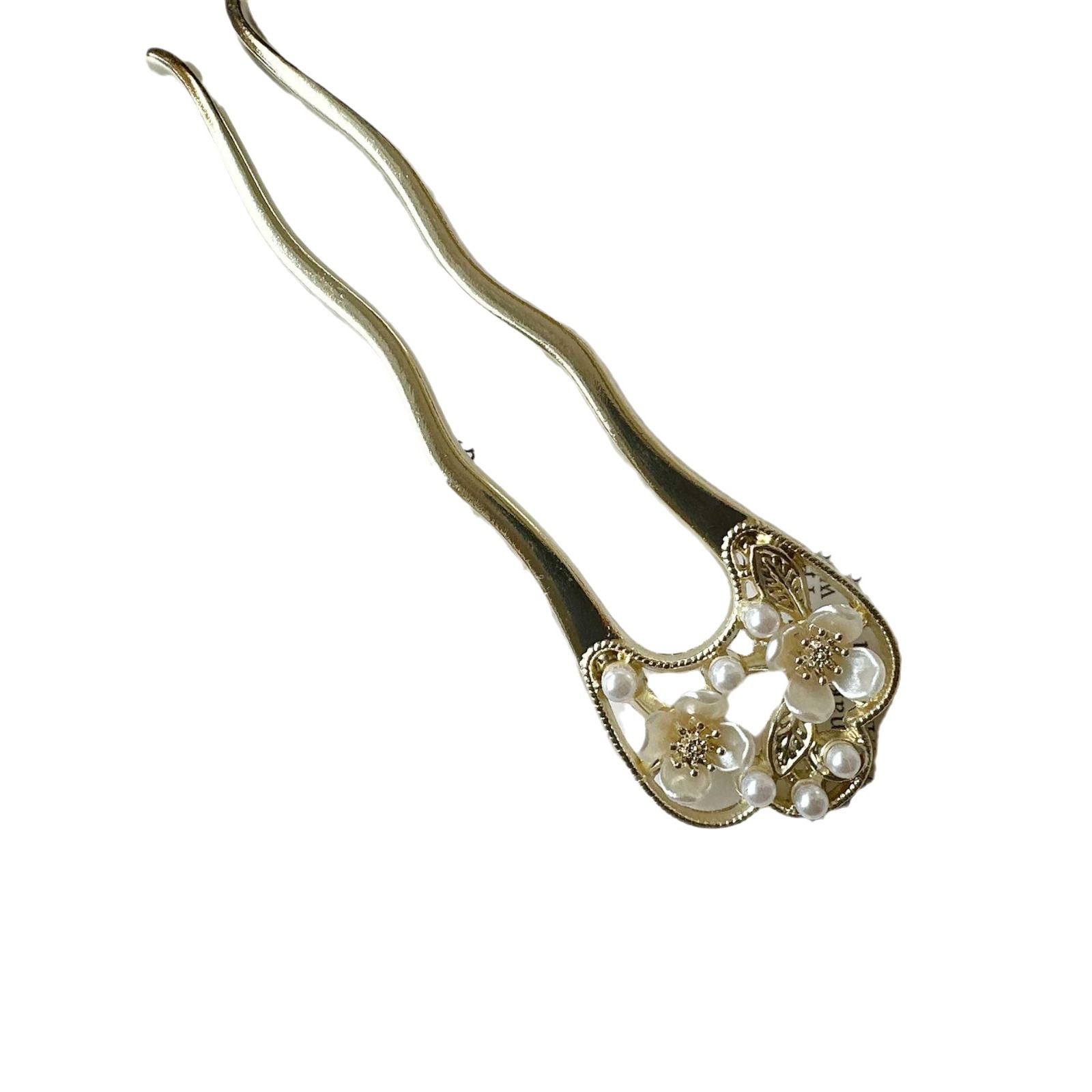 Elegant Beads Camellia Style U-shaped Hair Pin photo 4