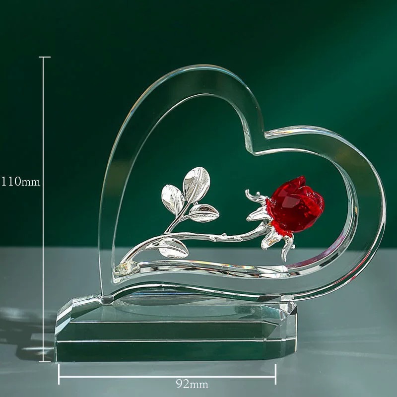 Home Valentine's Day Rose Heart-shaped Ornaments photo 4