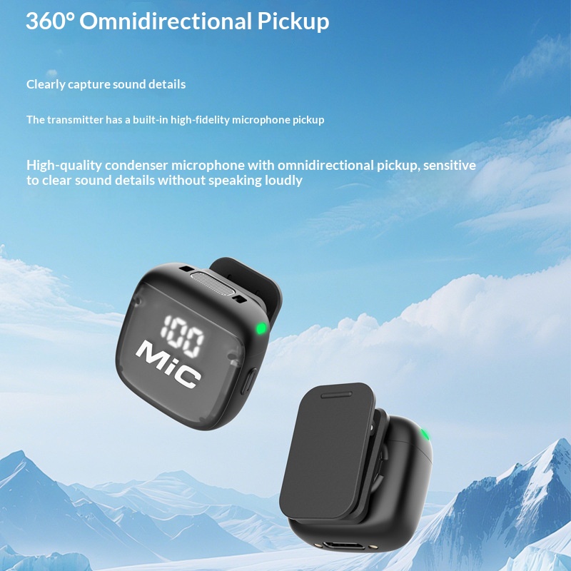 Outdoor Video Live-streaming Wireless Lavalier Microphone photo 1