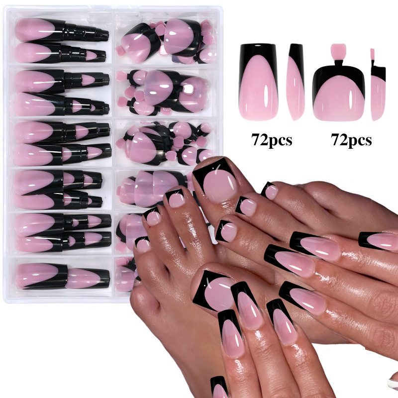 Cross-border Best-selling Nail Tips 144-piece Set Of Pre-designed Nail Art For Hands And Feet photo 8