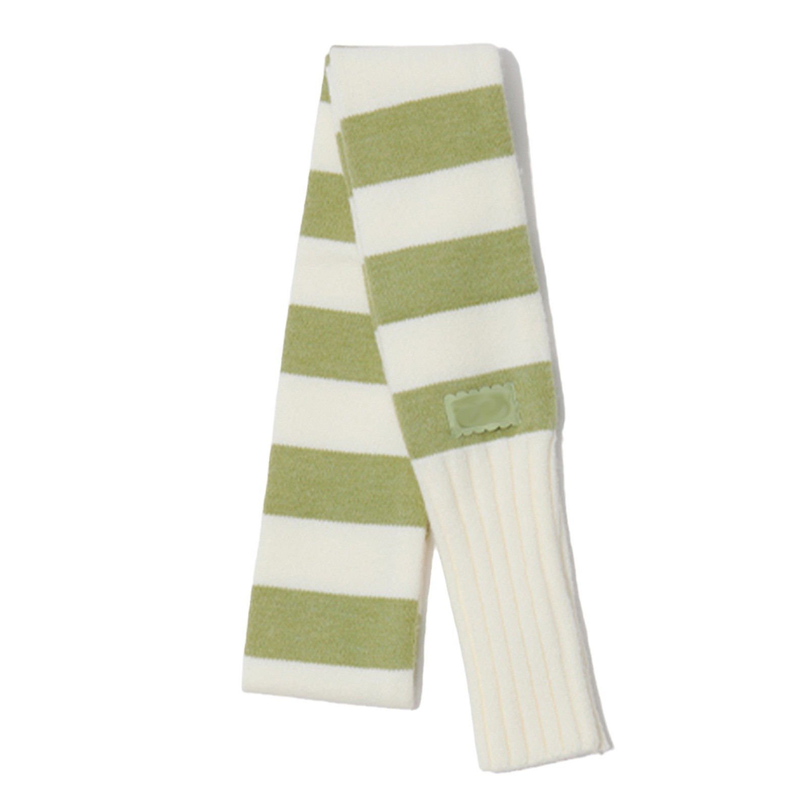 Retro Cute Striped Knitted Scarf For Women photo 2