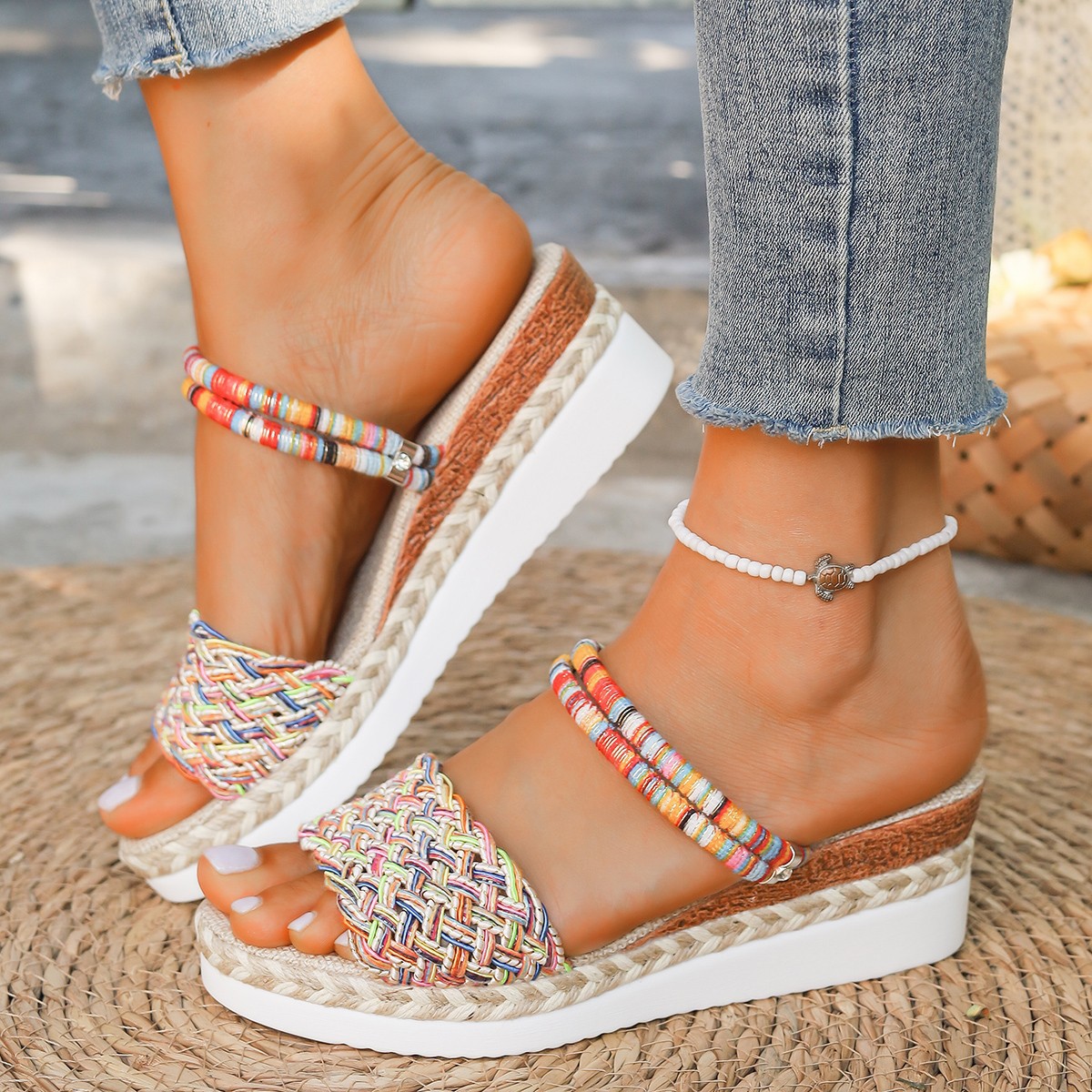 Women's Single-strap Buckle Wedge Sandals photo 3