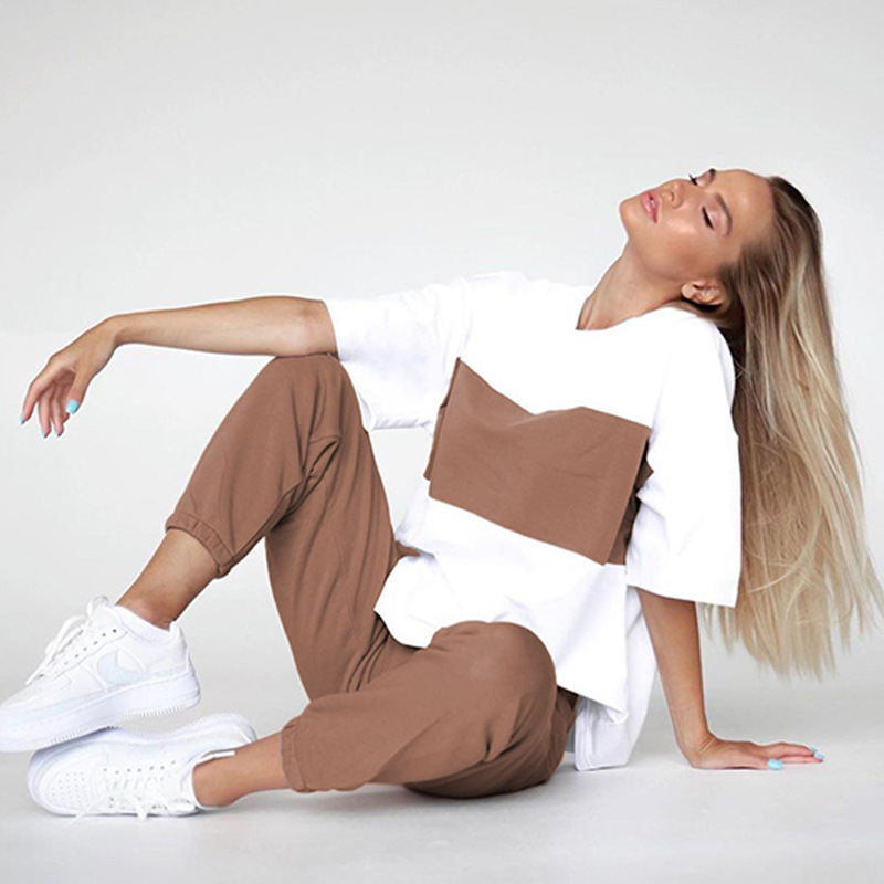 Round-neck Short-sleeve T-shirt Sports One-piece Set photo 6