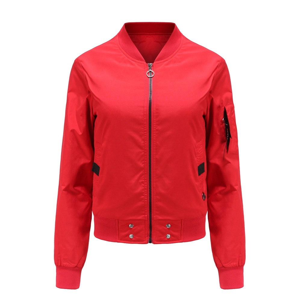 Women's Solid-Color Flight Jacket photo 7