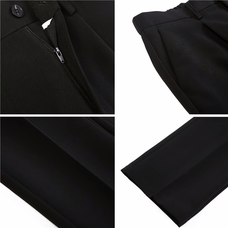 Loose-fitting Straight-leg Trousers Ice-silk White Suit Pants For Men photo 7