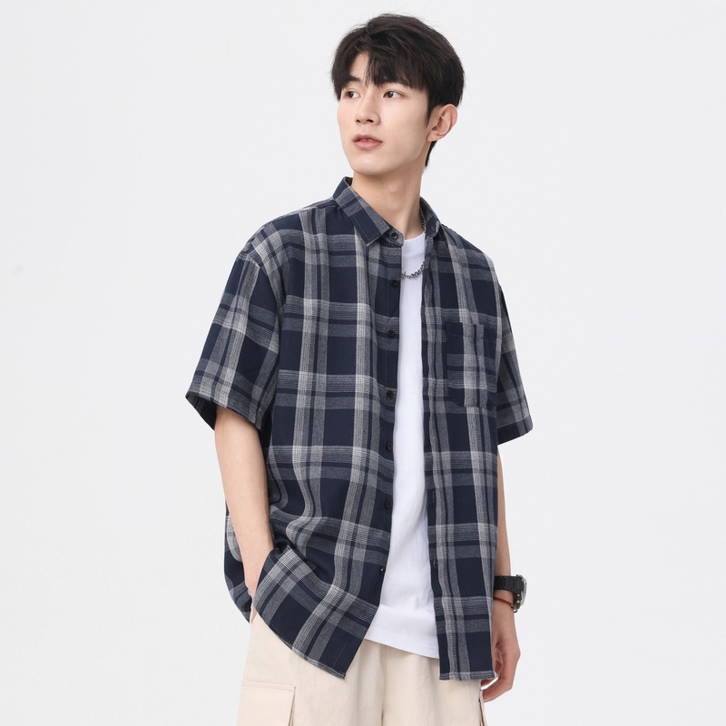 Men's Summer Japanese-style Casual Short-sleeve Shirt photo 5