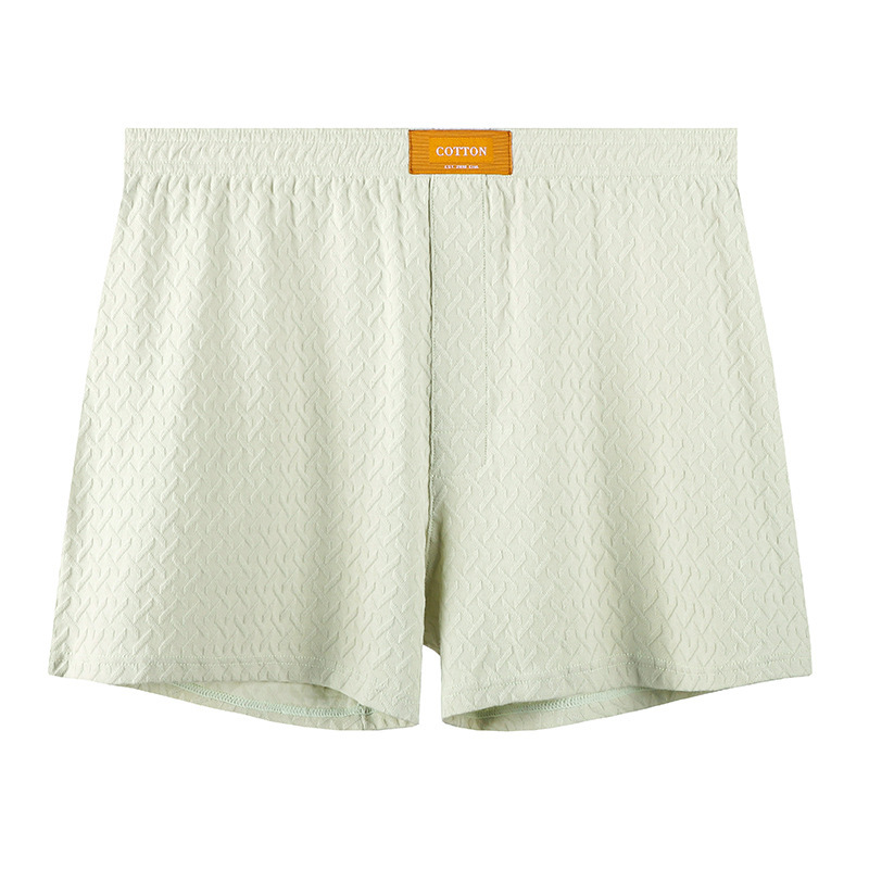 Mens Solid-color Mid-rise Textured Soft Boxer Briefs photo 4