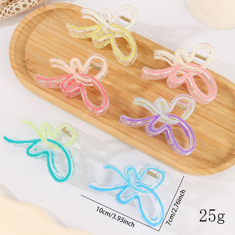 New Arrival Dripping-oil Gradient Bow Hair Clip photo 8
