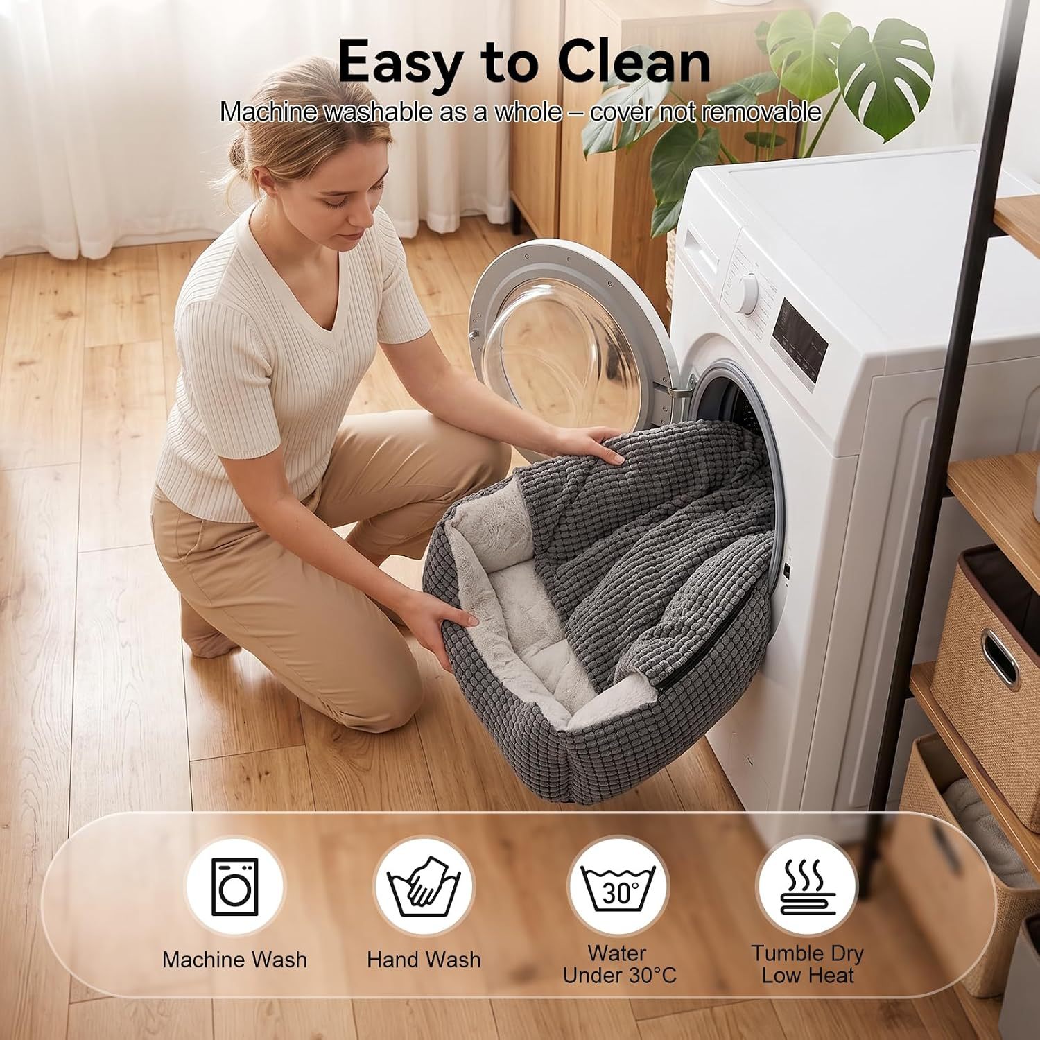 Simple Stylish Machine-washable All-season Pet Bed photo 1