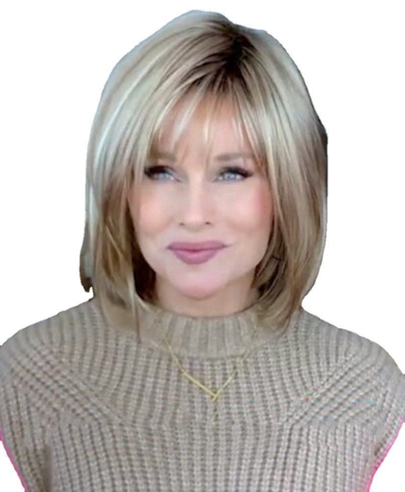 Women's Short Straight Hair Mixed Color Machine In Stock Chemical Fiber Wig photo 2