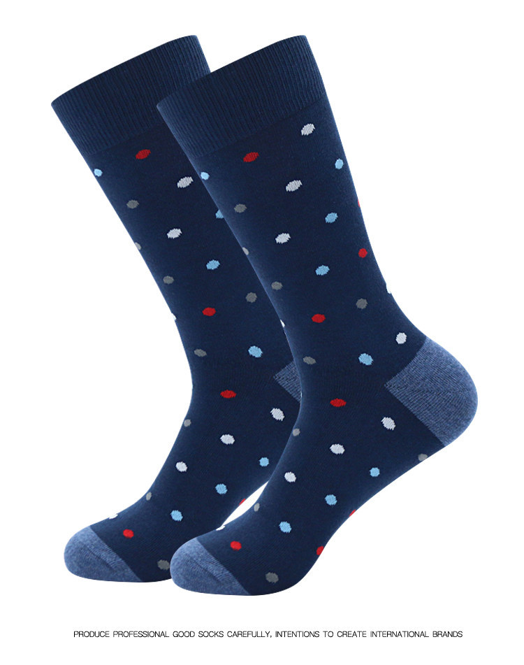 Mens Plus-Size Striped Cotton Socks photo 6