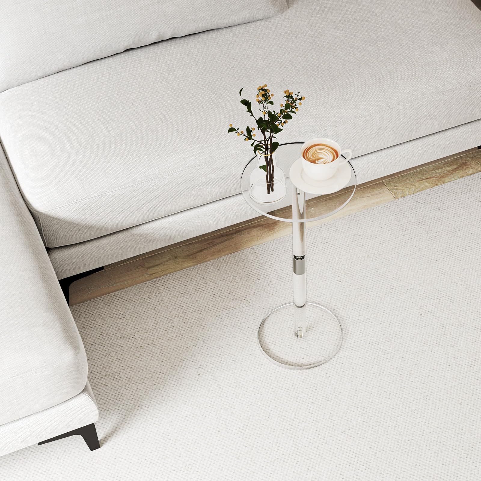 Acrylic Round Transparent Small Coffee Table photo 6