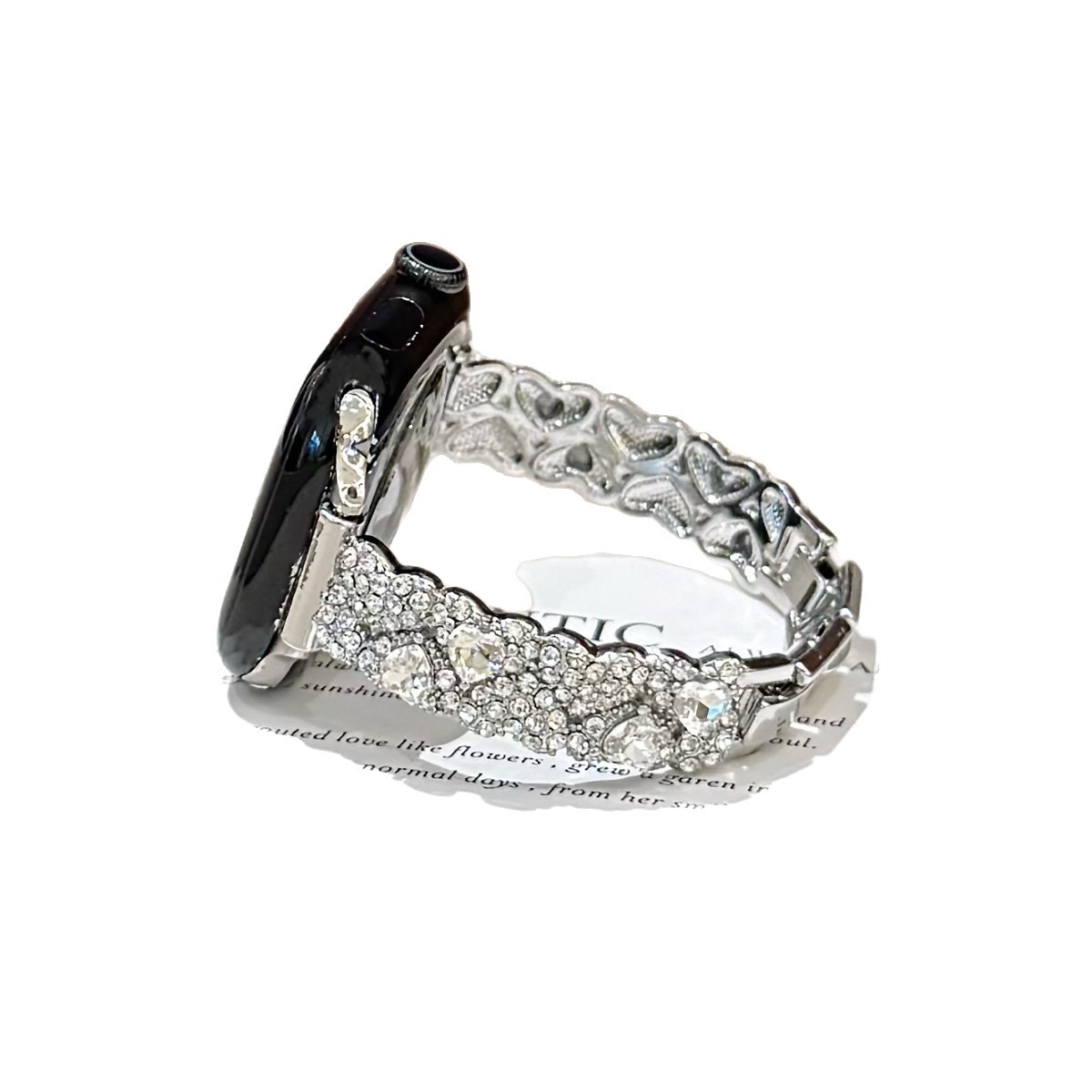 Diamond-Encrusted Bracelet Watch Strap With Heart Motif photo 6