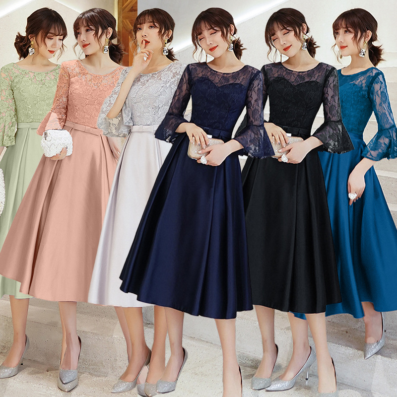 Elegant Midi-length Evening Gown For The Annual Gala photo 1