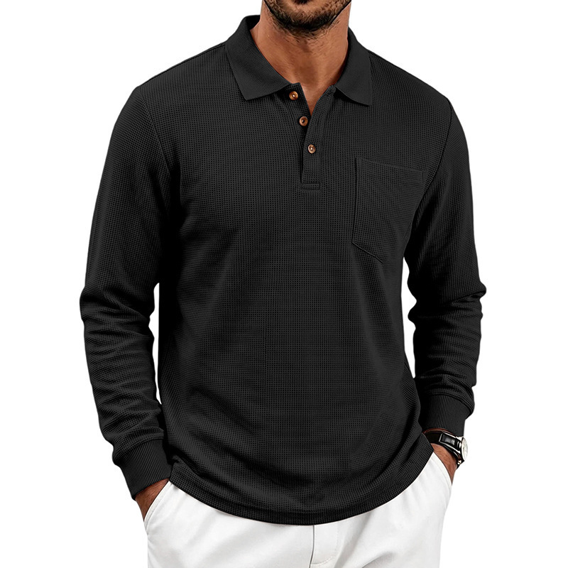 Men's Simple Casual Commuter Breathable Lapel Top photo 6