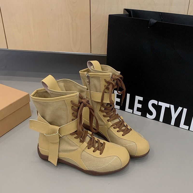 Women's High-top Denim Boots With A Thick Sole And Hidden Platform photo 2