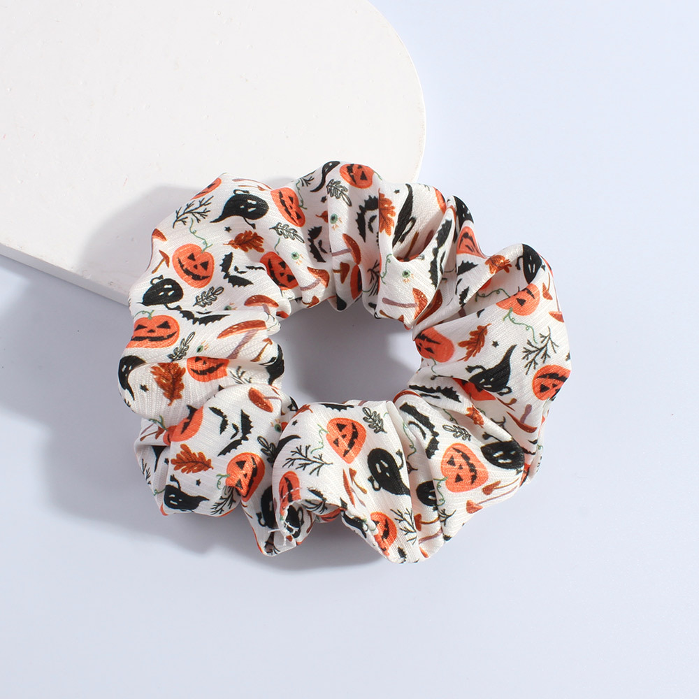 Skull-pattern Fabric Hair Tie Festive Womens Hair Accessory Versatile And Easy To Match photo 3