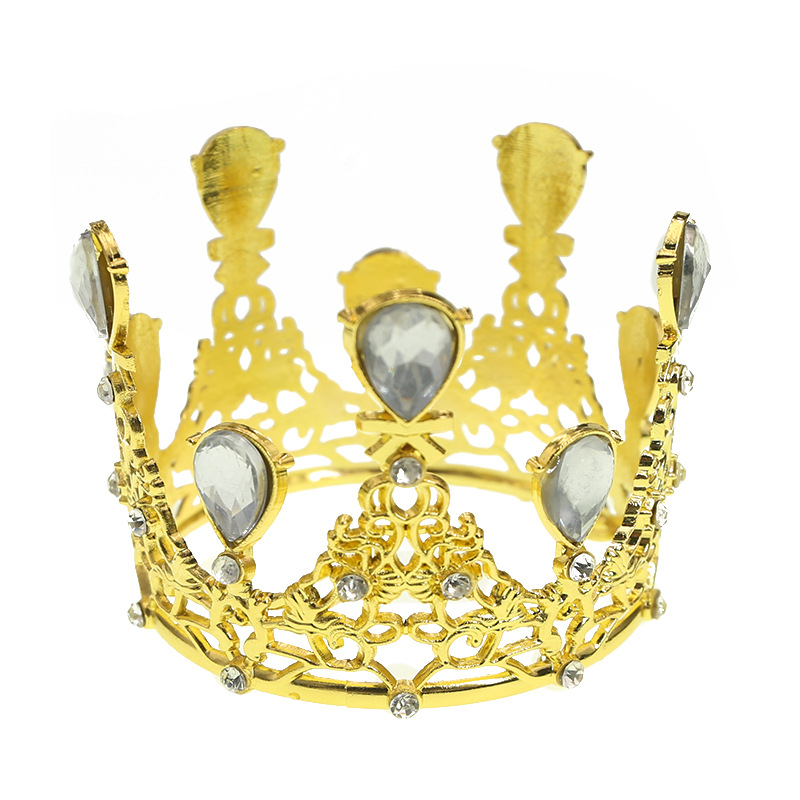 Round Crown Alloy Rhinestone Hair Accessory photo 4