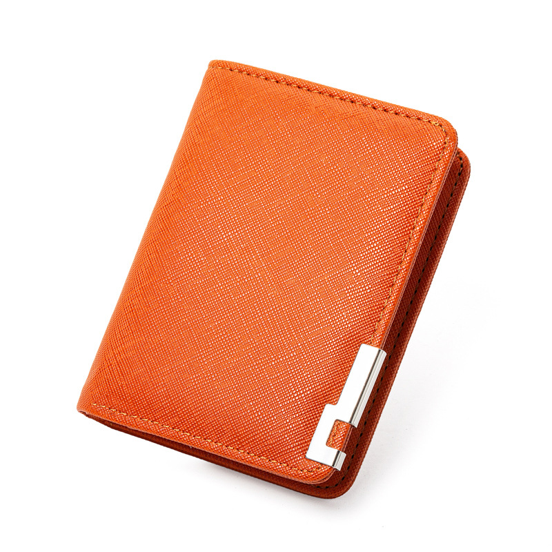Mens Ultra-thin Short Wallet With Metal Trim photo 6