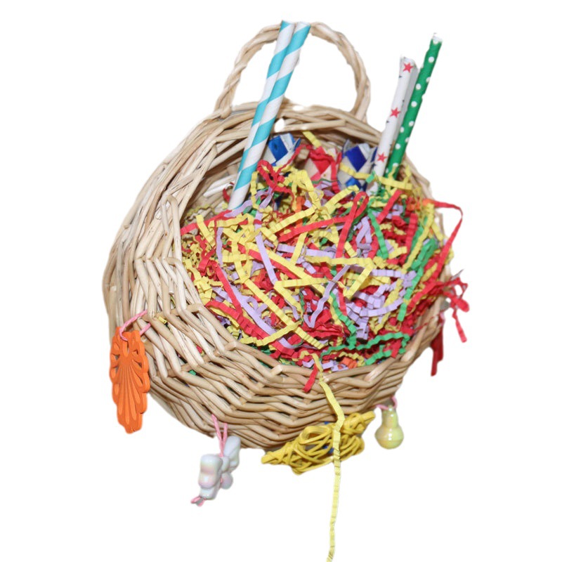 Parrot Basketball Hoop Five-pointed Star Paper Tube Puzzle Bite Toy photo 4